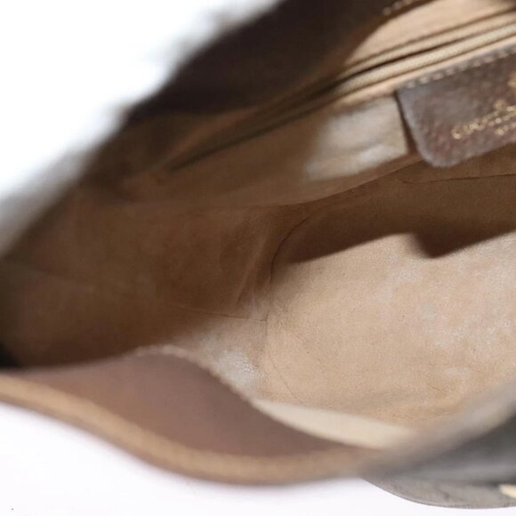 GUCCI Web Sherry Line GG Supreme Shoulder Bag PVC Beige Auth - Picture 13 of 16